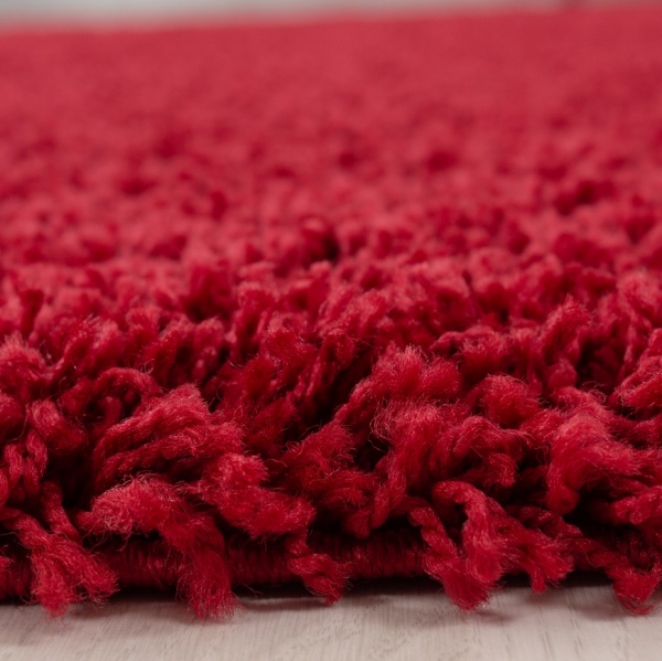 Shaggy Rug Large Red for Living Room, Bedroom, Dining Room